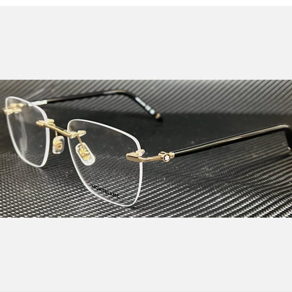 Mont Blanc Men's Black Eyeglasses 53mm